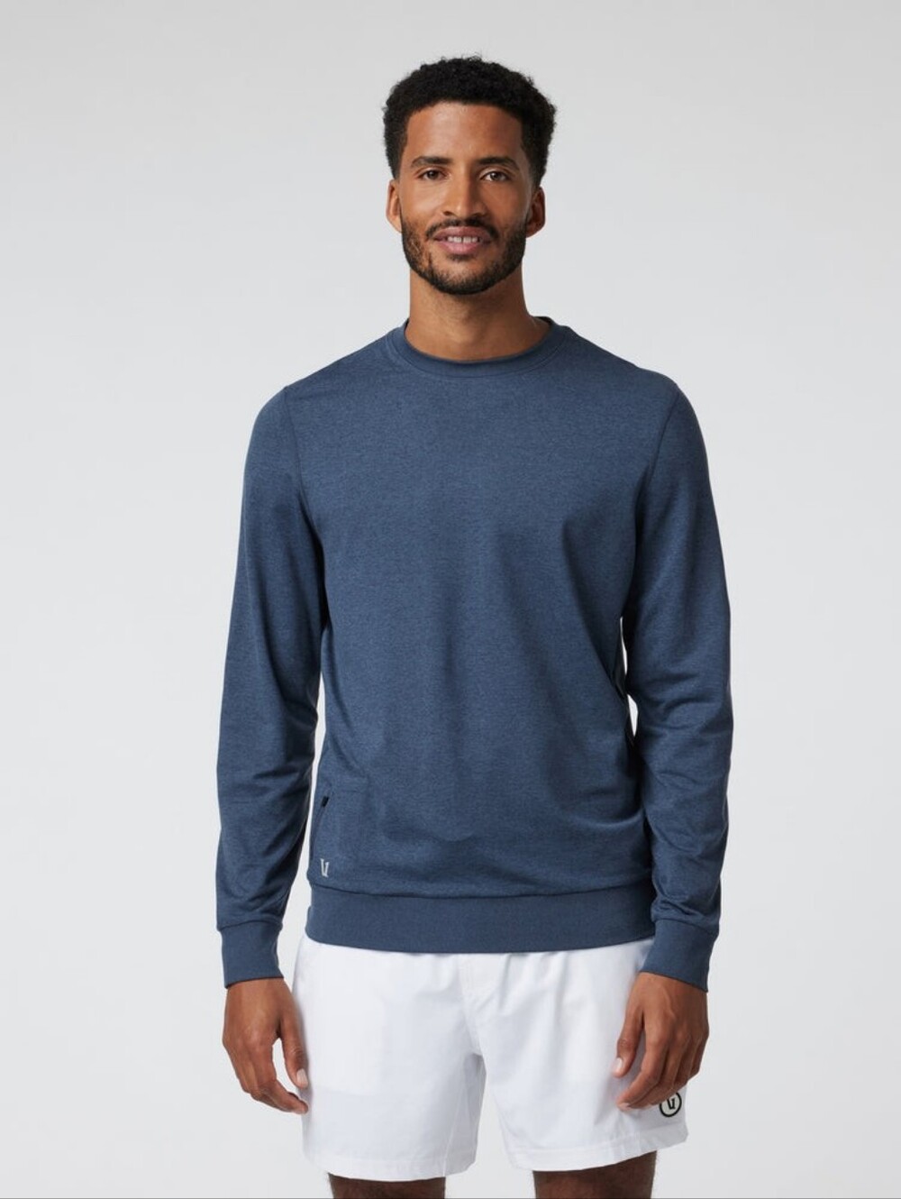 Vuori Men's Crewneck Sweater in Navy Size S